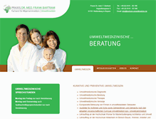 Tablet Screenshot of bartram-umweltmedizin.de